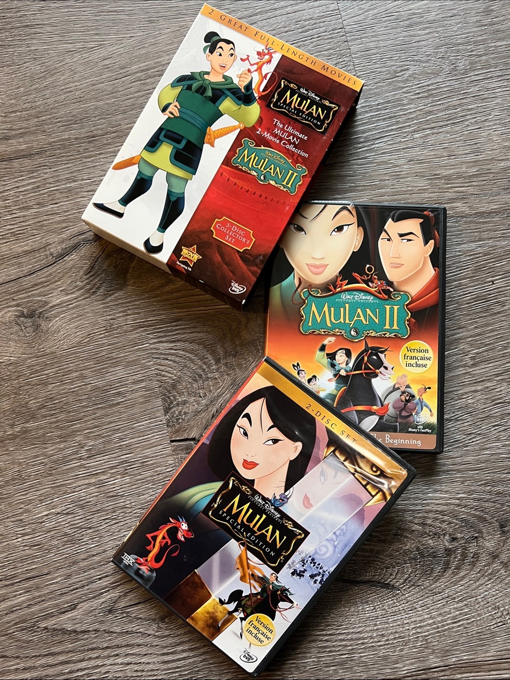 The Ultimate Mulan 2-Movie Collection 3-disc DVD collector's set DISNEY 2008 📀